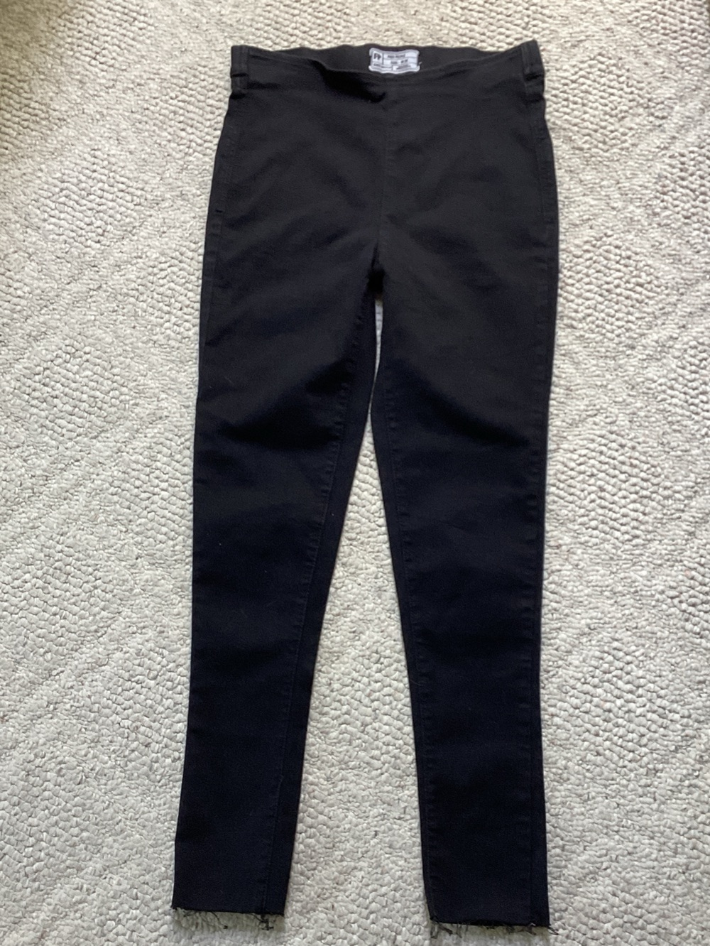 Free People black jeggings 90’s minimalist, boho-chic, high rise skinny 28